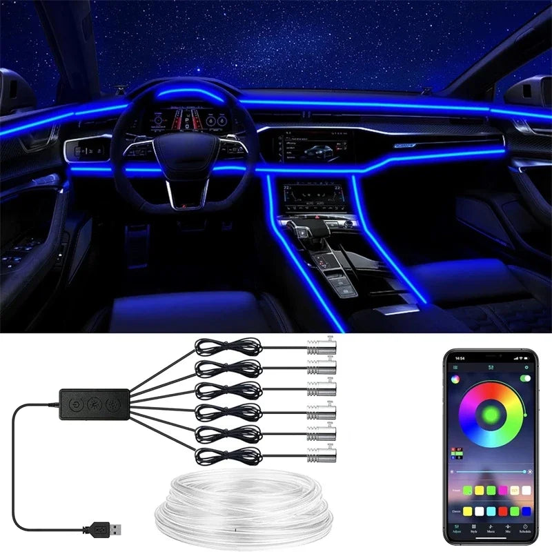 Neon Glow Car Interior Lights